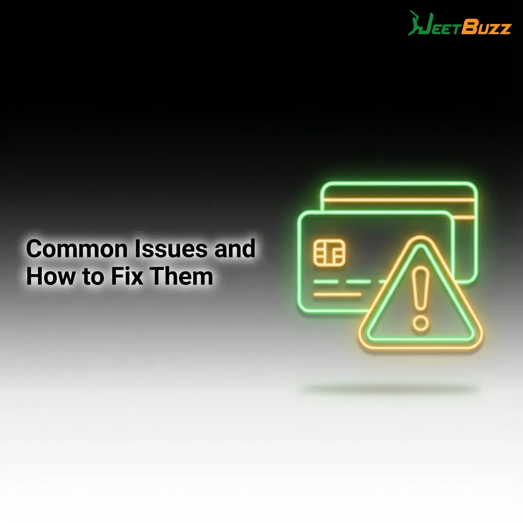 Troubleshooting guide showing common payment issues and solutions for adding funds to gaming accounts — Jeetbuzz in Bangladesh