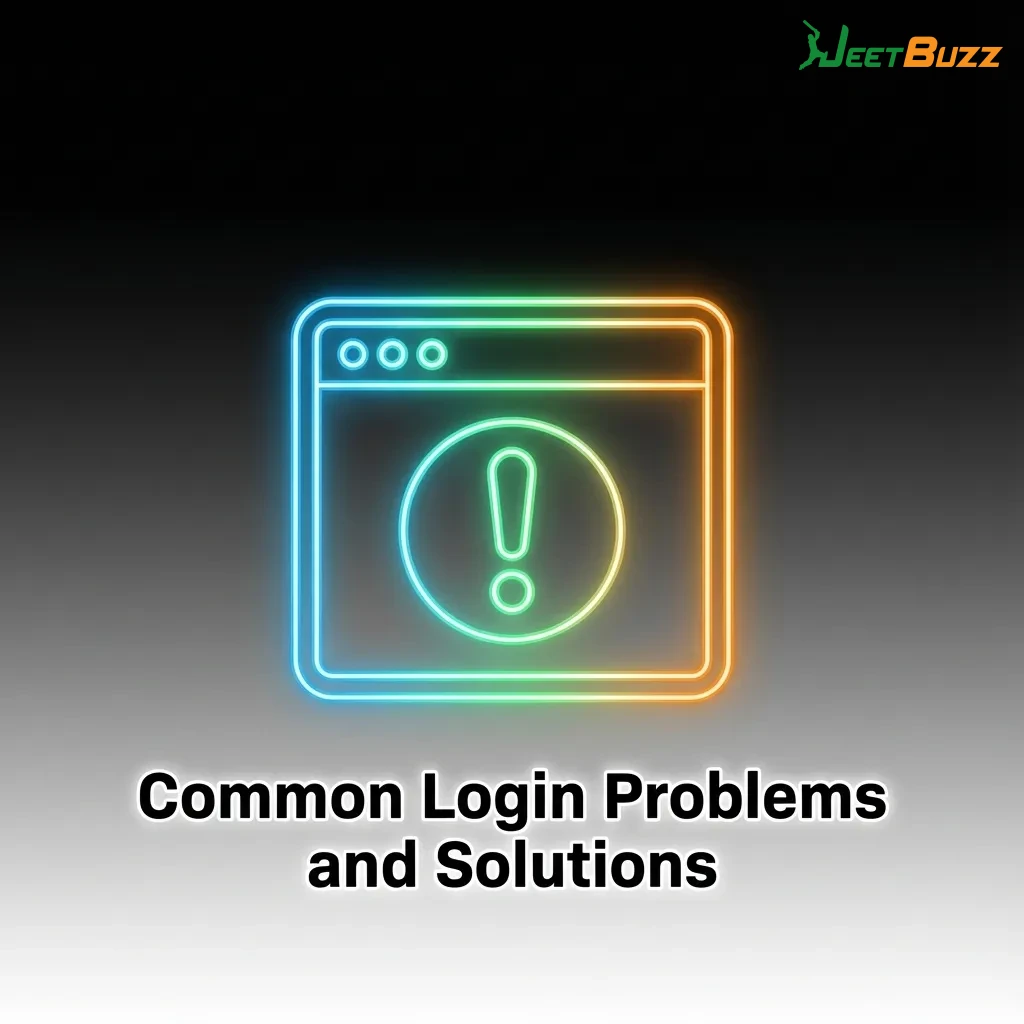 Table showing common login problems like incorrect password, unverified account, and loading issues with their solutions — Jeetbuzz in Bangladesh
