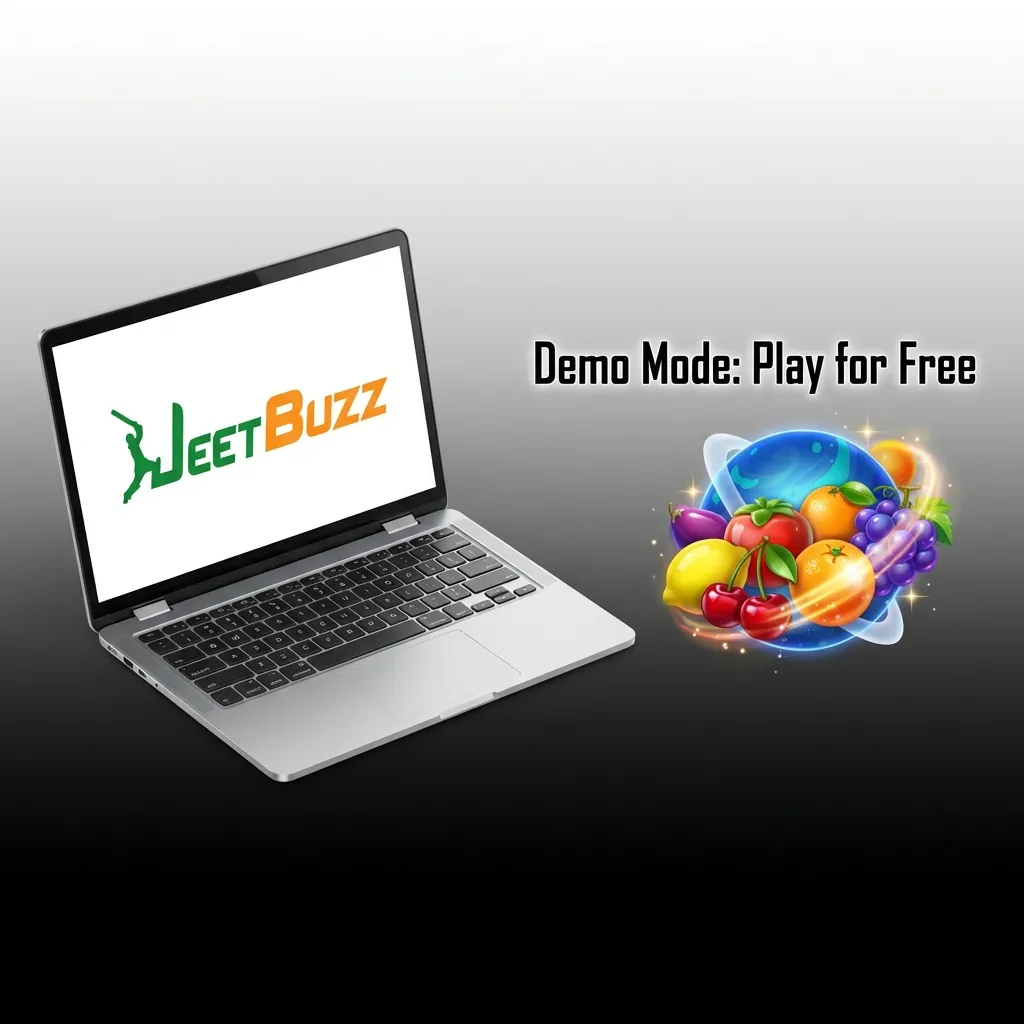 Players testing Fruity Bonanza slot game in free demo mode with virtual credits on screen — Jeetbuzz in Bangladesh
