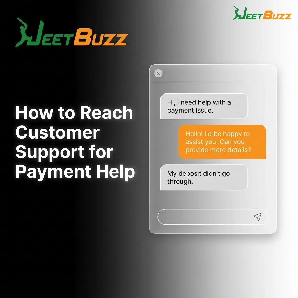Customer support contact options including live chat, email, phone, Telegram, and WhatsApp for payment assistance — Jeetbuzz in Bangladesh
