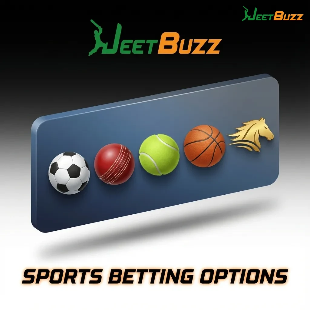 Sports betting interface showing 35+ options including cricket, football, kabaddi, tennis, basketball, and esports — Jeetbuzz in Bangladesh