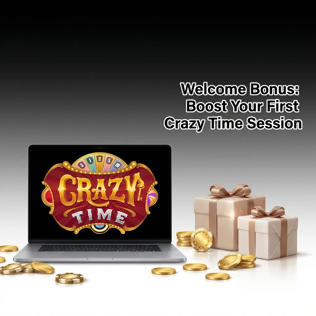 Colorful Crazy Time game wheel with welcome bonus text and Bangladeshi currency symbols displayed prominently — Jeetbuzz in Bangladesh