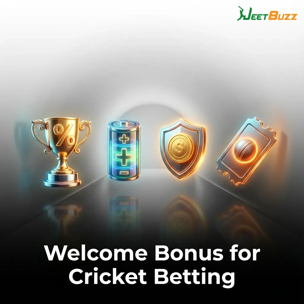 Jeetbuzz Bangladesh 100% welcome bonus up to 20,000 BDT for cricket betting with free spins on casino games for new users